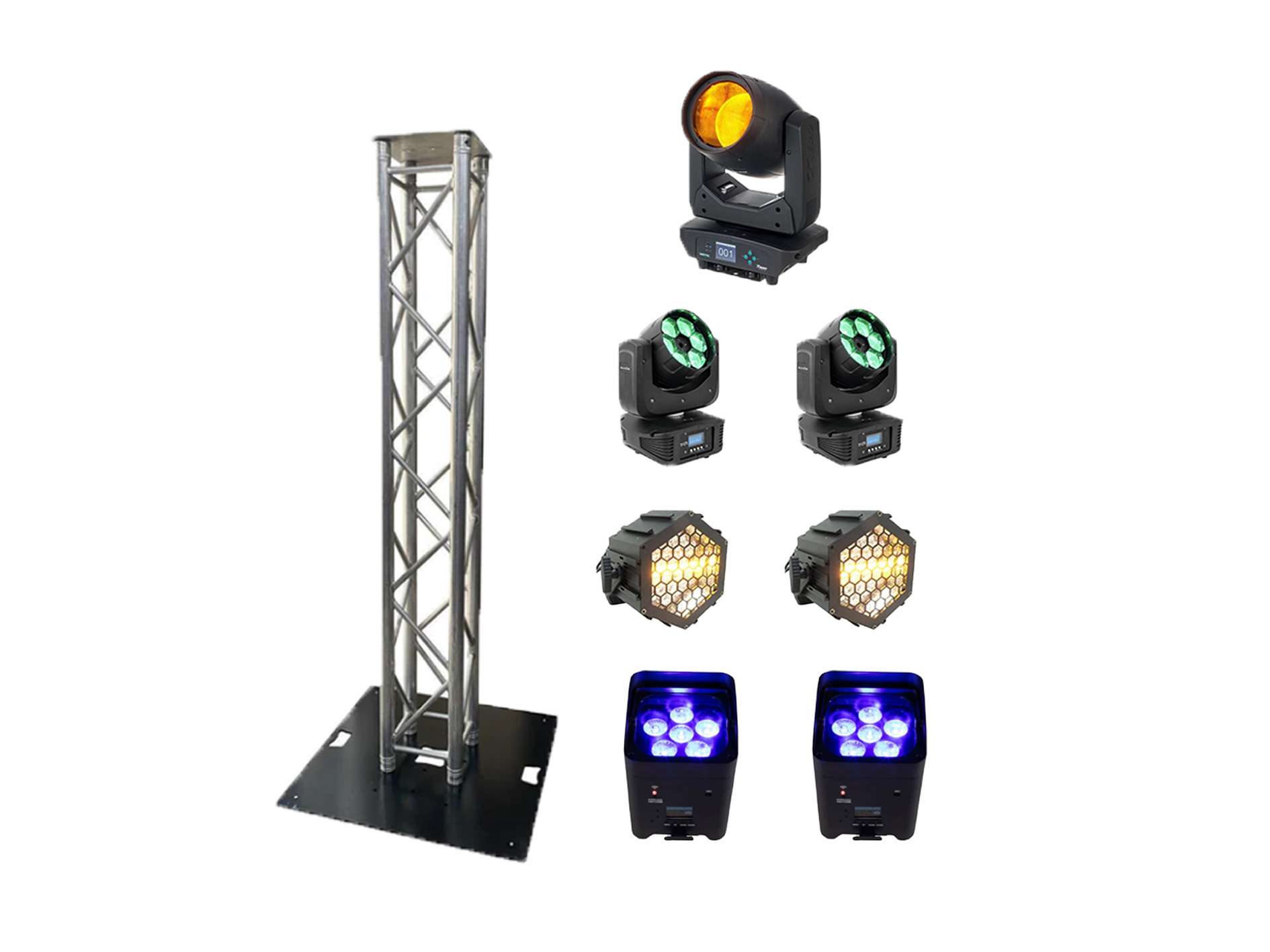 Licht Komplettpaket 1x Tower für bis zu 100 Personen